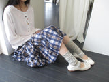 milky knee socks