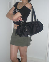 Devil round boston bag _ Black