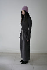 Corduroy maxi skirt, Charcoal