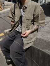 No.0727 general washing half SHIRT (3color)