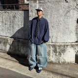Vintage Distressed Denim Balloon Pants