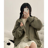 Poe High Neck String Overfit Windbreaker Jumper