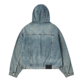 25SS OVERSIZE DENIM HOODIE TRACKER LIGHT BLUE