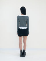 Claire top (Charcoal)