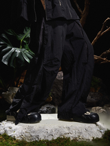 24AW クリサリスコクーンブレーキングマルチジップシームディコンスパンチロングパンツ