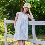 VZ Long Label Punching Knit Bucket Hat / Yellow
