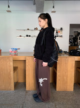 Kistilo Check Half Zip-Up Fleece Hoodie