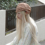 Wrinkle Band Beanie (marble beige)
