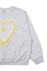 Full Love Frill Sweatshirt [Melange Gray]