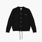 STRAP WOOL CARDIGAN BLACK
