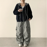 Lead Knee Pin Tuck Hem String Wide Pants