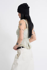 Floral Shirred Sleeveless