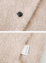 #Fluffy Boucle Ｈigh Neck Half Coat (4color)
