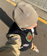 オーバーサイズバーシティジャケット パッチ付き