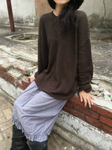 Round-Neck Loose-Fit Knit