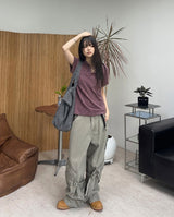 Tail Washed Big Shoulder Bag