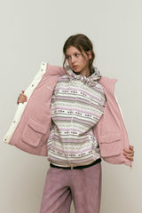 CHERRY REVERSIBLE PADDING VEST [IVORY]