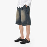 アーバンカーペンターバミューダデニムパンツ (muddy indigo)