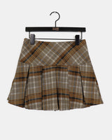 Pehi Checkered Pleated Skirt