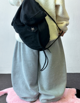 バルーンワイドコライド ベルトポイントフリースバルーンワイドパンツ🖤💜 5カラーズ