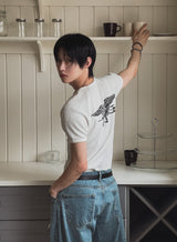 イーグルワッフルマッスルショートスリーブTシャツ