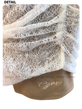 Lace Two-Piece Shirring Layered Dress