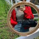 [BELLIDE MADE] punching striped long-sleeved T-shirt