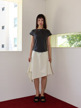 シェルキャップスリーブTシャツ (CHARCOAL)