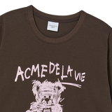 25SS DRAWING BEAR SHORT SLEEVE T-SHIRT DARK BROWN