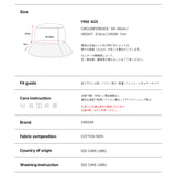 VZ Label Bleach Washing Denim Bucket Hat / Indigo