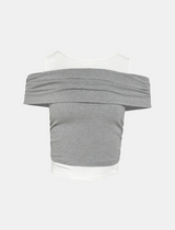 Twist Off Shoulder Top