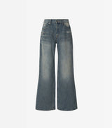 Coco flower wide fit raw Denim