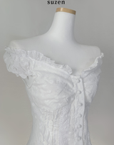 Sindy lace button blouse