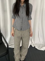 レッカ ロールドアップ チェックシャツ