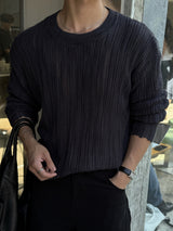 Mog bokashi summer round knitwear