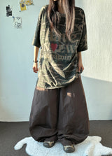 Down Circle Panel Nylon Balloon Pants 3color