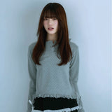 ドットフリルTシャツ (gray)