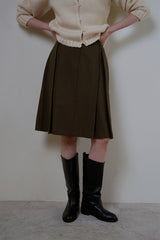 Page pintuck skirt_khaki