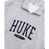 HUKE Logo Grey Half zip-up MTM