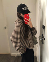 [ORIGINAL] Swing Stripe Oversized Zip-up Hoodie