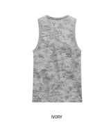 26SS★ [PLAN MADE/MADE] Acid Henley Neck Washing Sleeveless