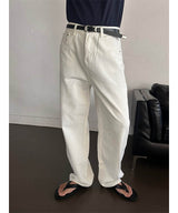 [4SEASON] ベーシックセミワイドデニムパンツ(3color)