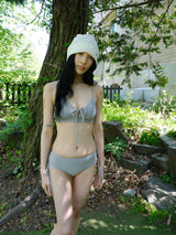 terry shirring bikini