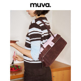 muva. 牛革 ベルベット ガーデン型 2WAY トートバッグ
