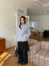 26SS★ [BAONHAUS]クールアンバランスフリルレイヤードスカート