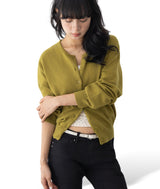 Olly Shirred Sleeve Knit Cardigan