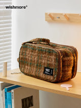 Cute Large Capacity Cosmetic Bag Partitioned Layered Travel Storage Bag