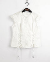 Nont eyelet corset tank top shirt blouse
