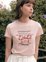 ROLA RIBBON HALF T-SHIRT PINK
