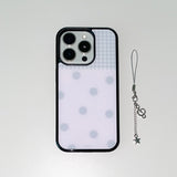 [MADE] DOT PATCH PHONE CASE PINK (glass black bumper)